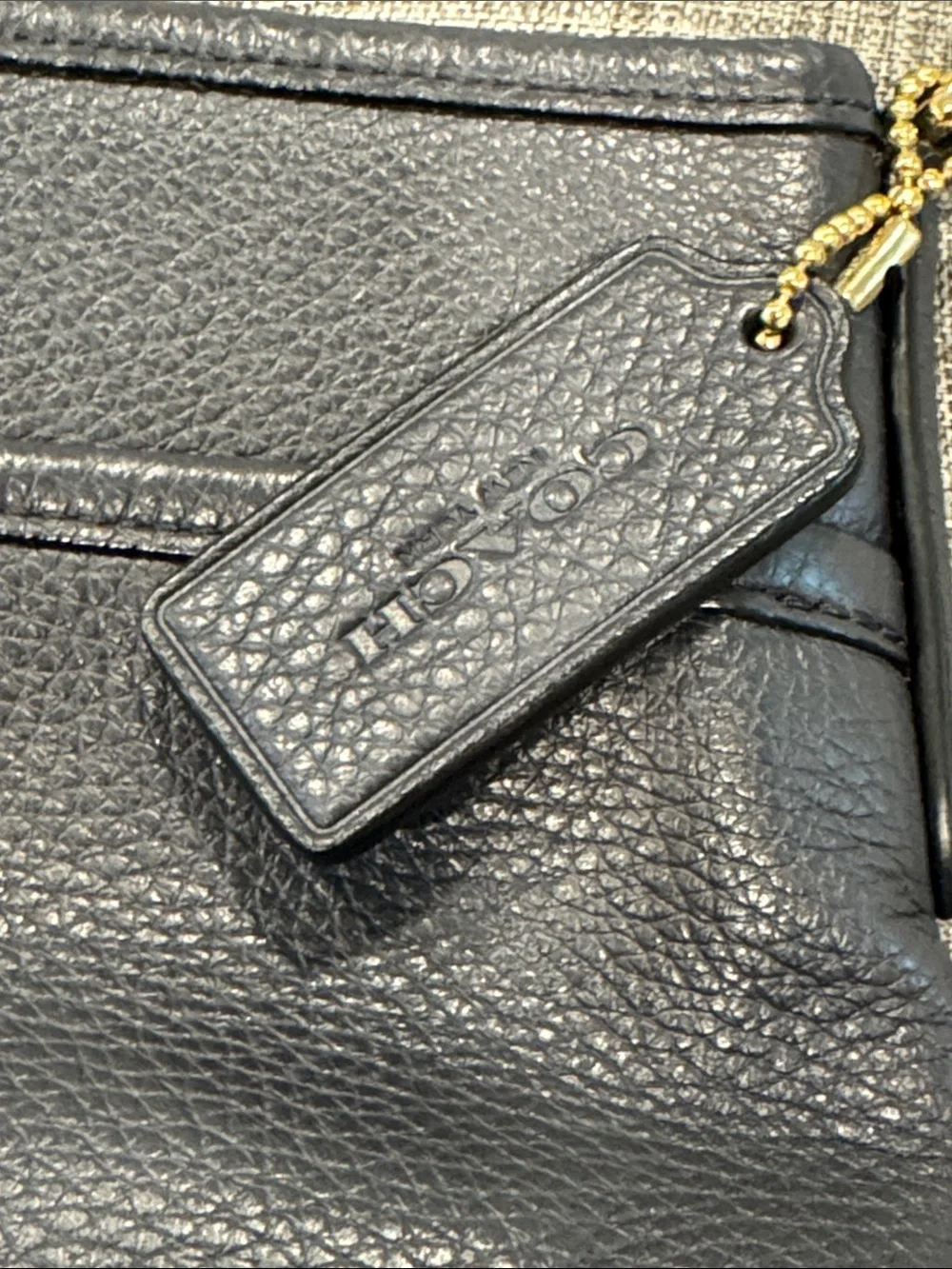 Coach Bag Dark Navy Pebbled Leather File Crossbody - Picture 16 of 17